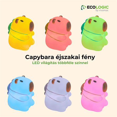Capybara (állatos) éjszakai fény gyerekszobába