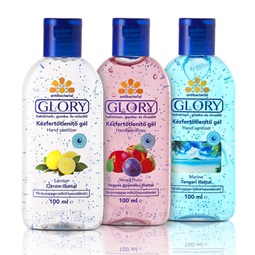 Glory kézfertőtlenítő gél 100 ml citrom illattal