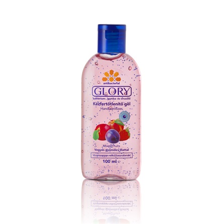 Glory kézfertőtlenítő gél 100 ml vegyes gyümölcs illattal