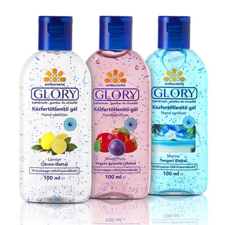 Glory kézfertőtlenítő gél 100 ml vegyes gyümölcs illattal