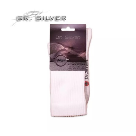 Dr. Silver Medical ezüstszálas bokazokni, fehér (38-40)