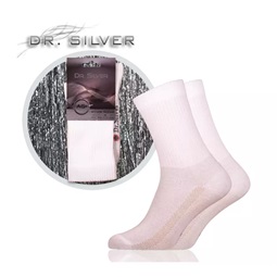 Dr. Silver Medical ezüstszálas bokazokni, fehér (38-40)