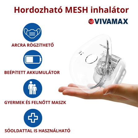 "AirMask" hordozható Mesh inhalátor