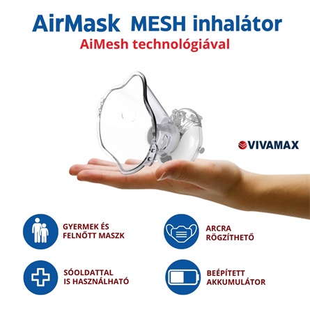 Hordozható mesh inhalátor AiMesh technológiával (AirMask II)