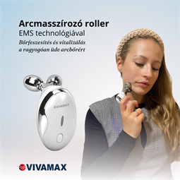 Arcmasszírozó roller EMS technológiával