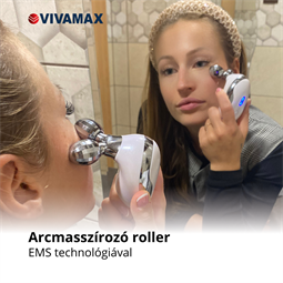Arcmasszírozó roller EMS technológiával