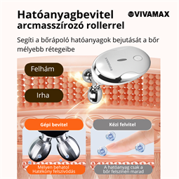 Arcmasszírozó roller EMS technológiával