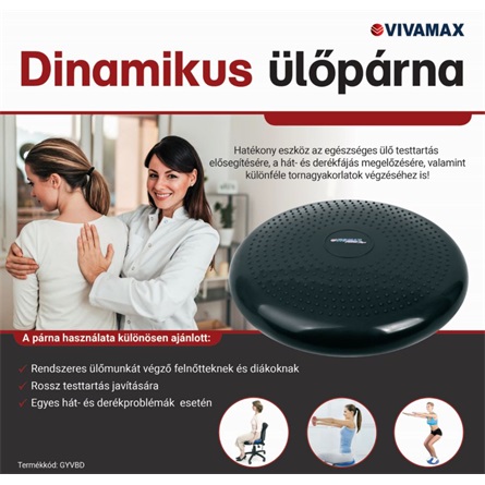 Dinamikus ülőpárna (fekete)