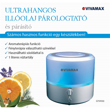Ultrahangos illóolaj párologtató és párásító