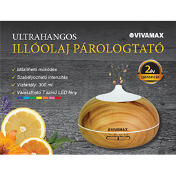 Ultrahangos illóolaj párologtató időzítővel és fényterápiával