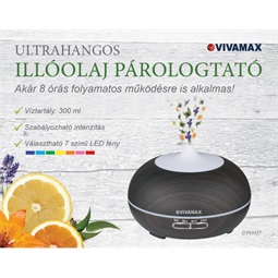 Ultrahangos illóolaj párologtató időzítővel és fényterápiával