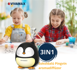 Ultrahangos illóolaj párologtató fehér zaj funkcióval Pingvin