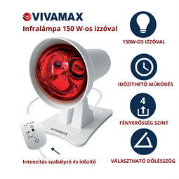 Infralámpa extra funkciókkal (150 W-os izzóval)