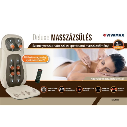 DeLuxe masszázsülés állítható nyakmasszázzsal