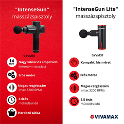 "IntenseGun" terápiás masszázspisztoly