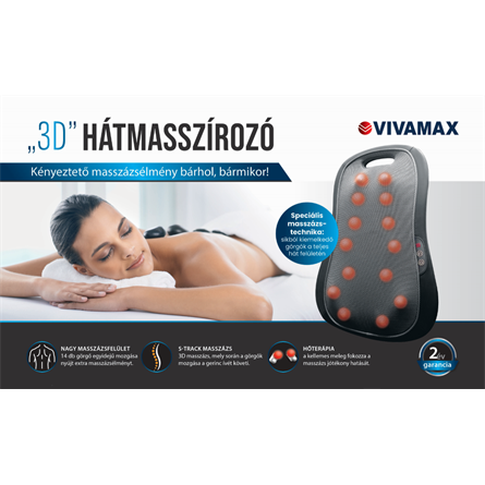 "3D" hátmasszírozó készülék