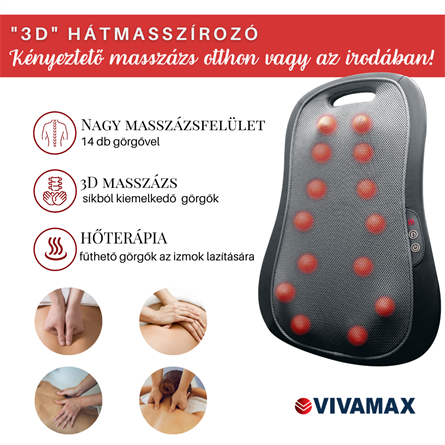 "3D" hátmasszírozó készülék