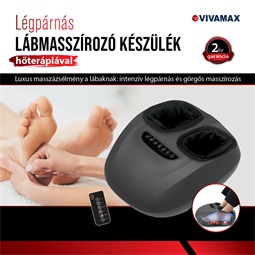 Légpárnás lábmasszírozó készülék, hőterápiával