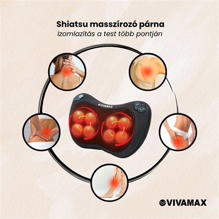 "Shiatsu" masszírozó párna