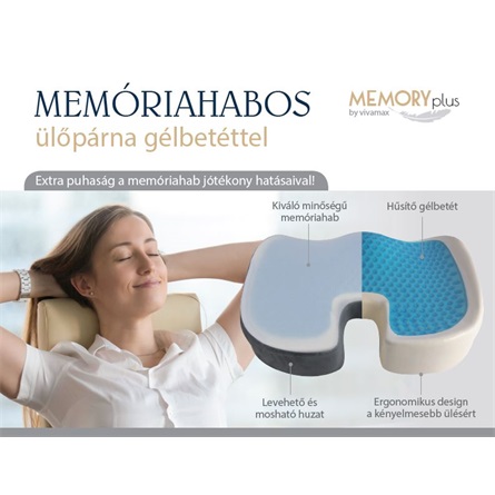 Memóriahabos ülőpárna komfort gélbetéttel