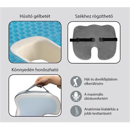 Memóriahabos ülőpárna komfort gélbetéttel