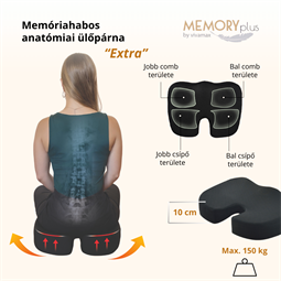Memóriahabos anatómiai ülőpárna "Extra"