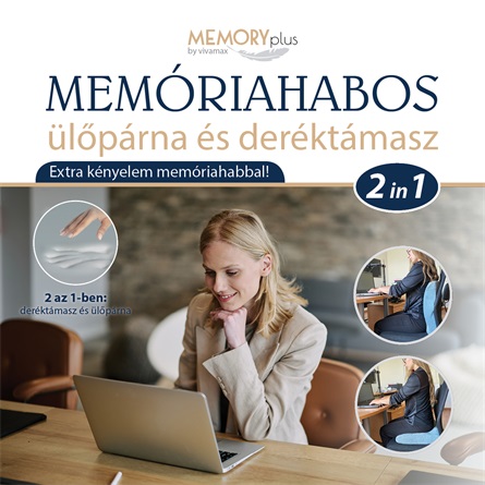 Memóriahabos ülőpárna és deréktámasz (2in1)