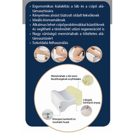 Memóriahabos lábtámasztó párna