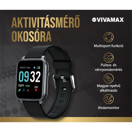 Aktivitásmérő okosóra (silver-fekete)