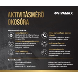 Aktivitásmérő okosóra (silver-fekete)