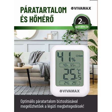 Páratartalom- és hőmérő